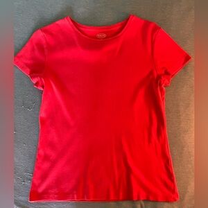 Talbots Vibrant Red Pima Cotton Tee